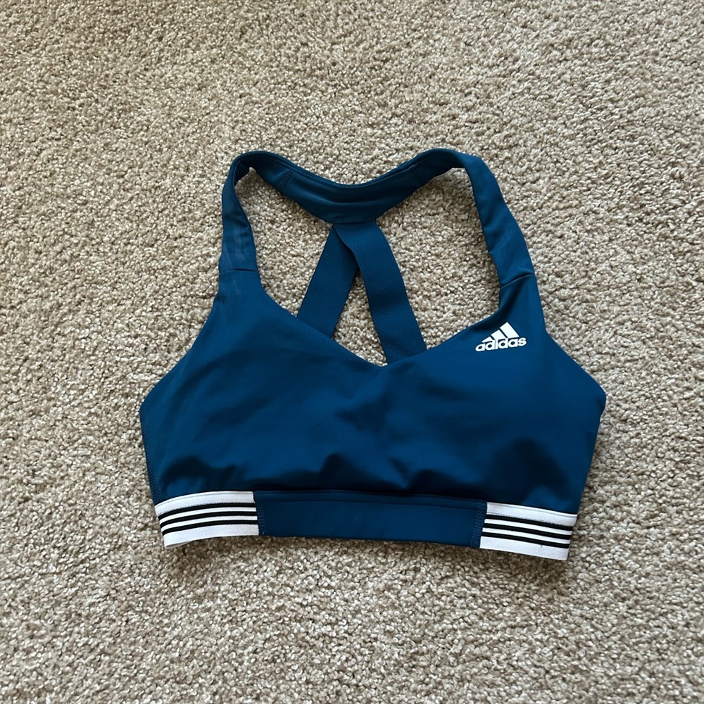 Adidas Navy Racerback Sports Bra